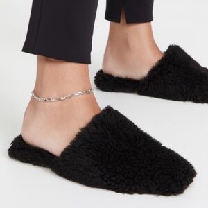 ASTER square toe sherpa slippers
